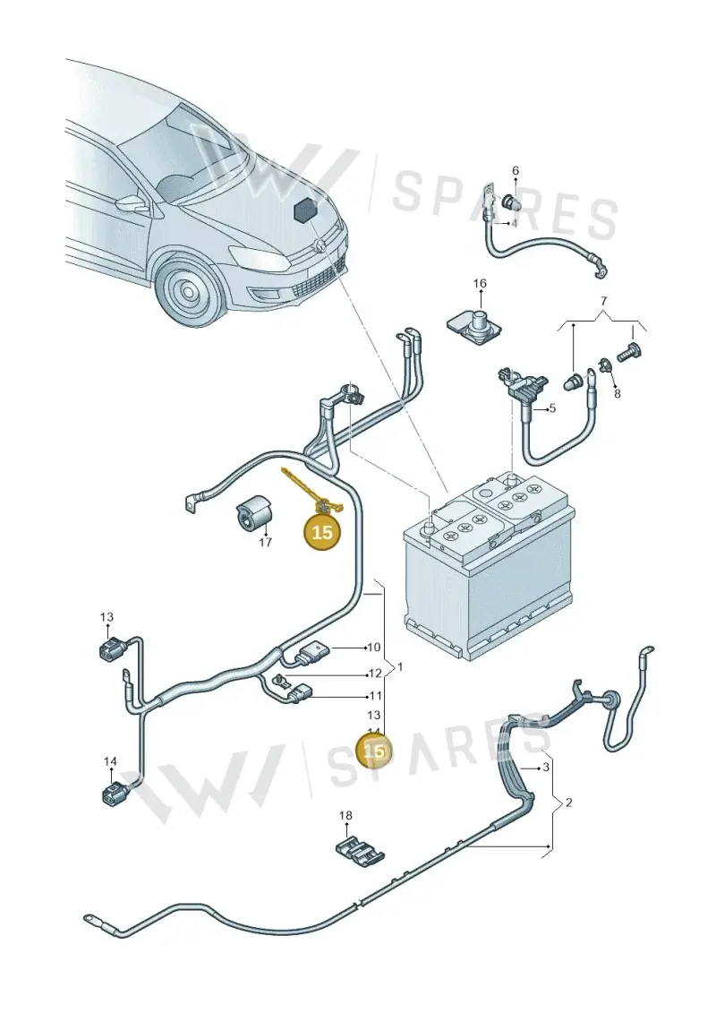 N10809401 — Volkswagen Polo 1.4 BlueMotion (2014-2017) diagram 773971650, position 15