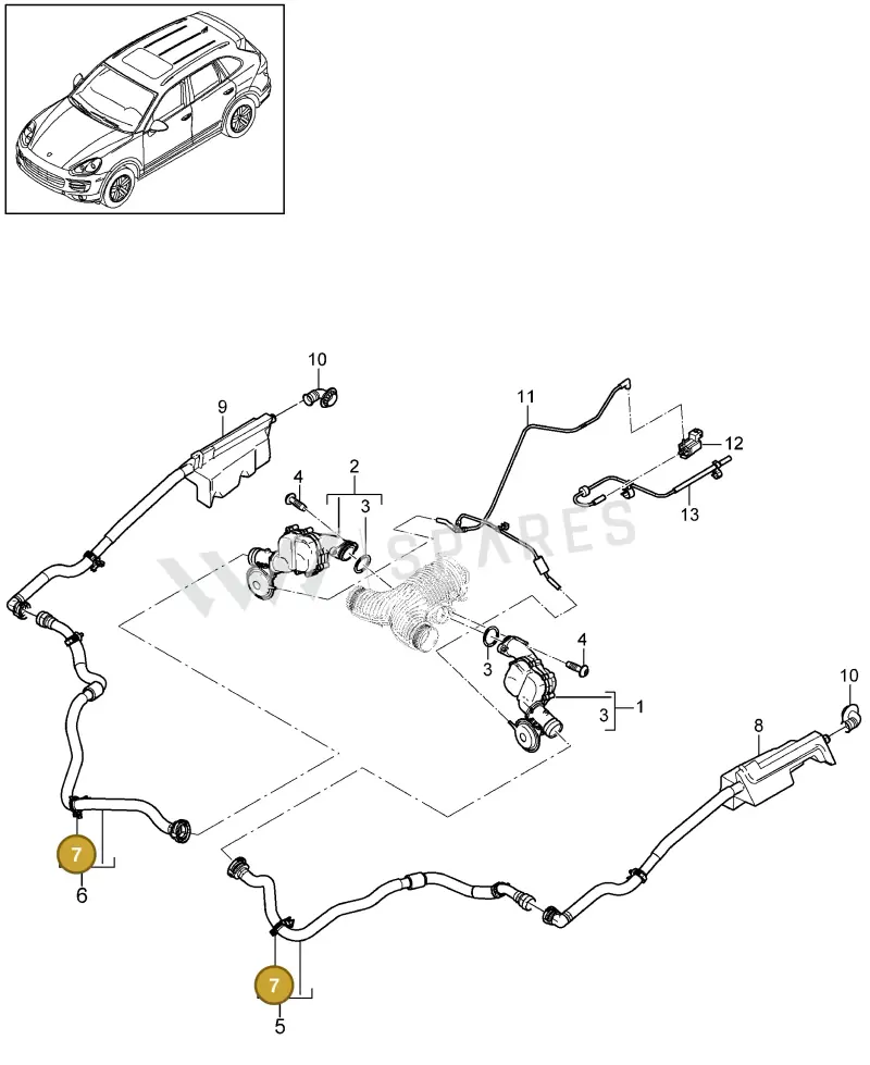 N10810601 — Porsche Cayenne (2010-2018) diagram p37107070, position 7