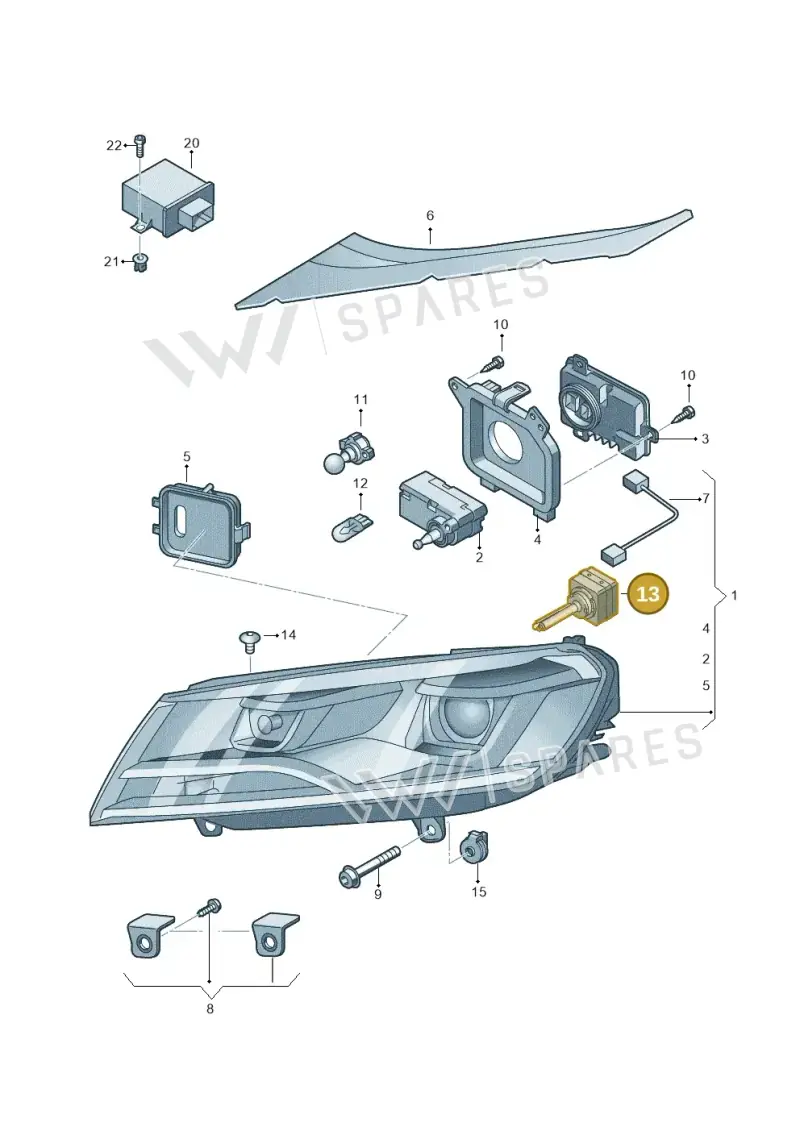 N10815201 — Volkswagen Touareg BlueMotion (2014-2018) diagram 787941000, position 13