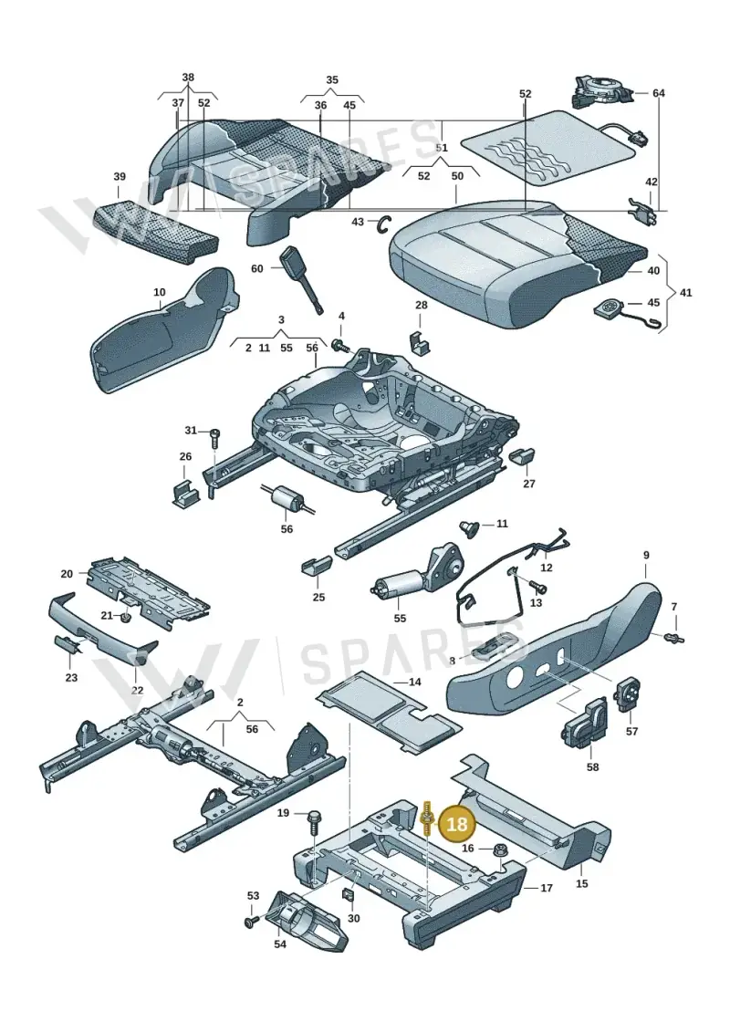 N10816002 — Volkswagen Multivan (2021-) diagram 7t0881100, position 18