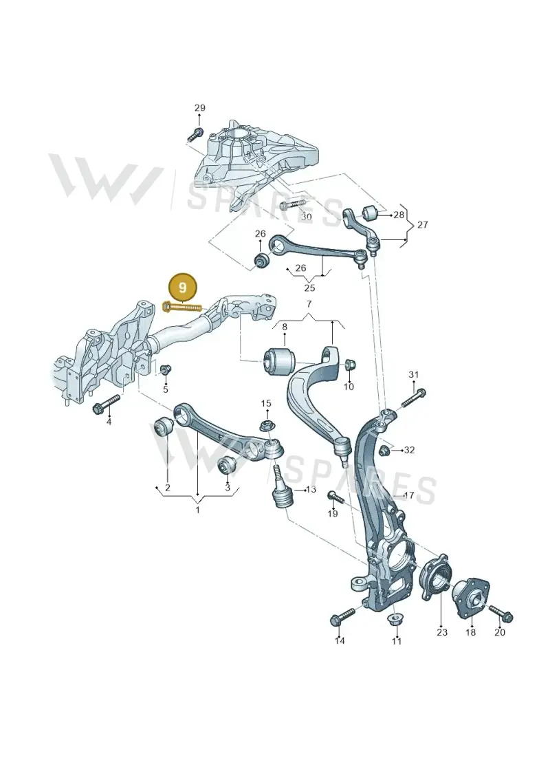 N10817601 — Volkswagen Touareg (2017-2023) diagram 439407000, position 9