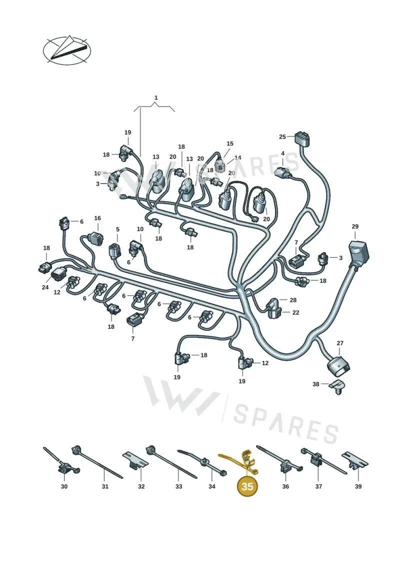 N10820101 — Volkswagen Caddy Maxi Kombi (2020-2024) diagram 5h0971010, position 35