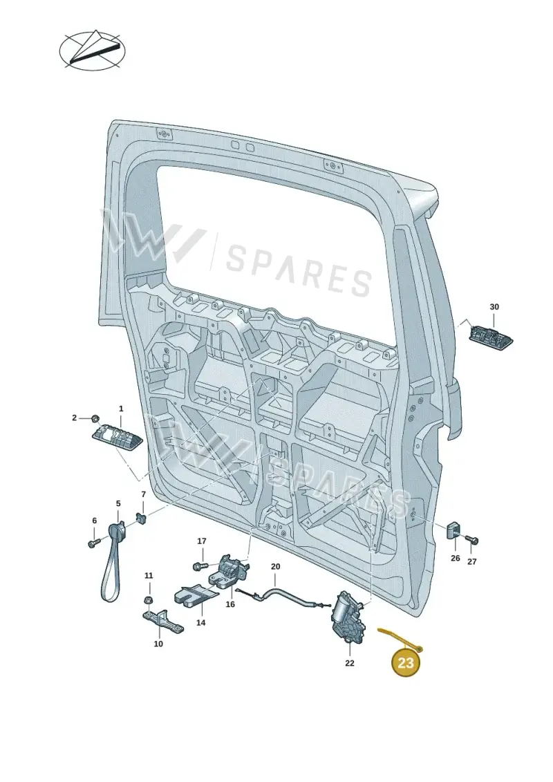 N10821901 — Volkswagen Multivan (2021-) diagram 7t0827100, position 23