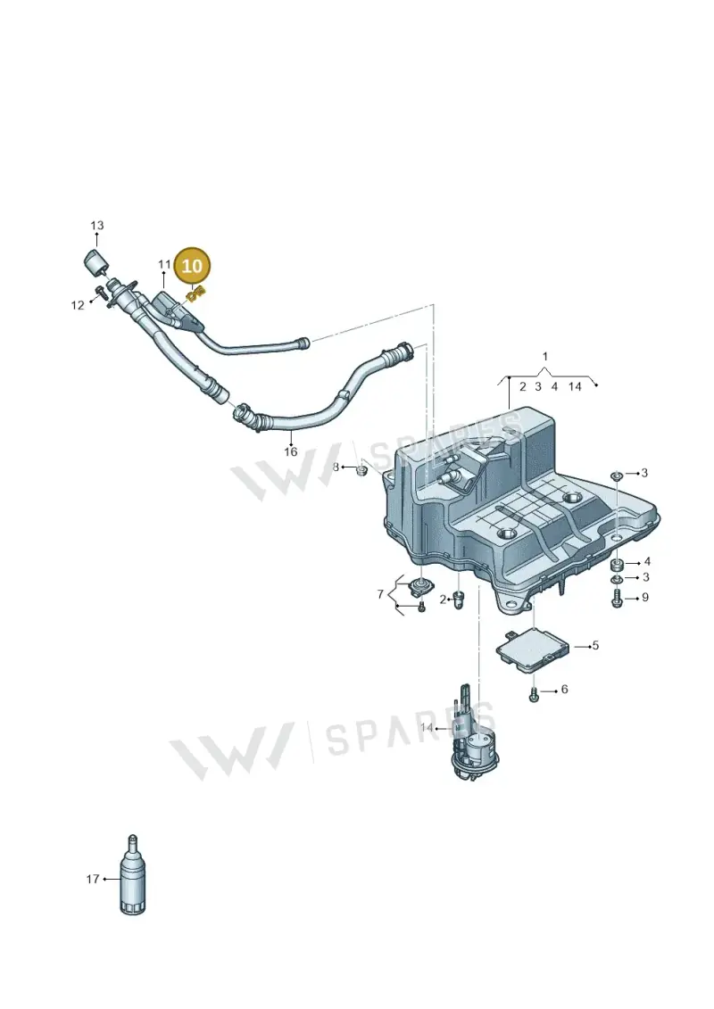 N10824501 — Audi A5 Cabriolet (2016-2025) diagram 848201400, position 10