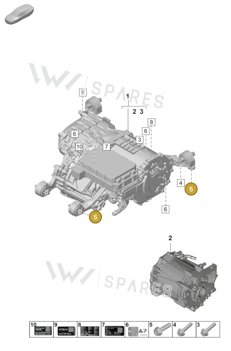 N10827301 — Porsche Taycan Sport Turismo (2023-2025) diagram p64151050, position 5