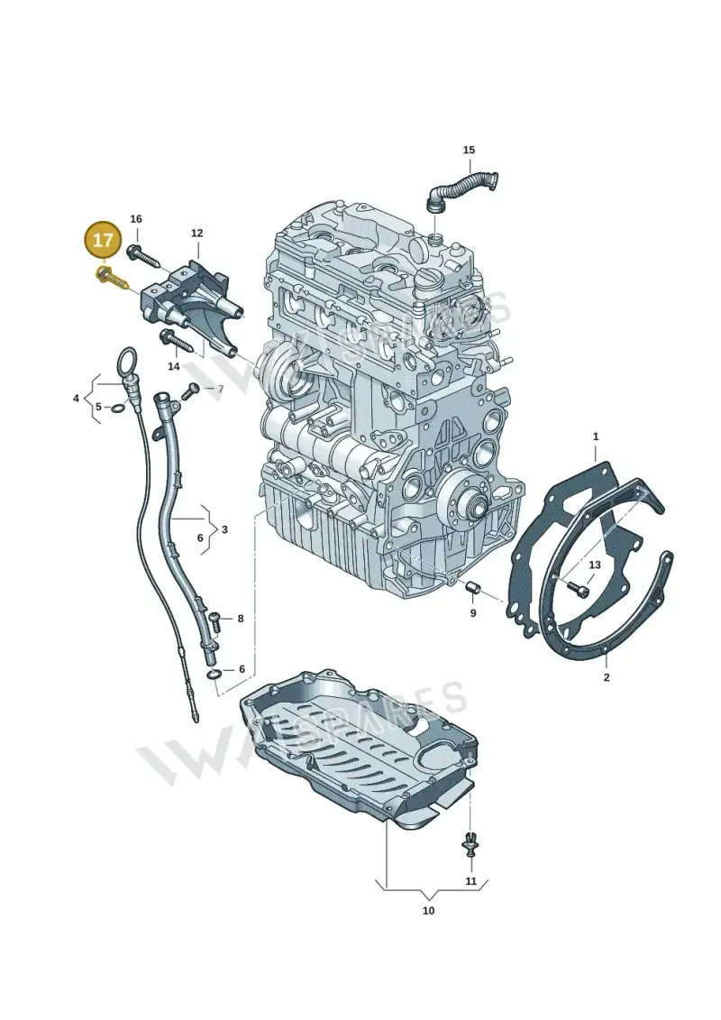 N10830401 — Volkswagen Caddy Maxi Kombi (2020-2024) diagram 2ka103950, position 17
