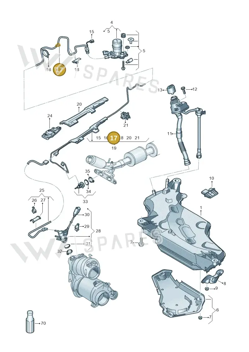 N10845501 — Volkswagen T-Roc BlueMotion (2017-2024) diagram 813253104, position 17