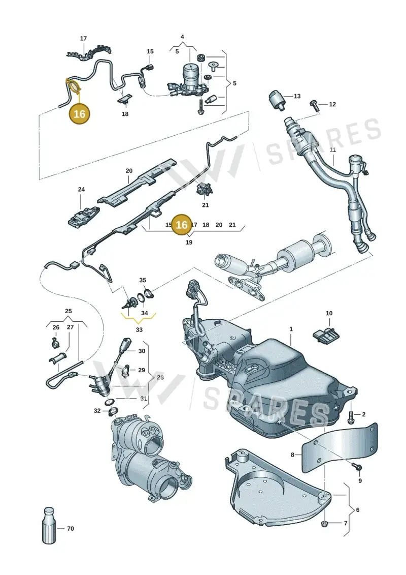 N10848201 — Volkswagen T-Roc BlueMotion (2017-2024) diagram 813253108, position 16