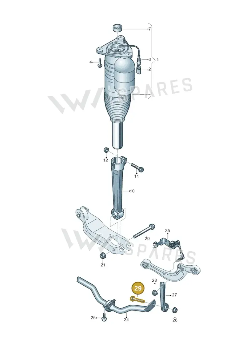 N10851101 — Audi A8 (2017-2025) diagram 838511050, position 29
