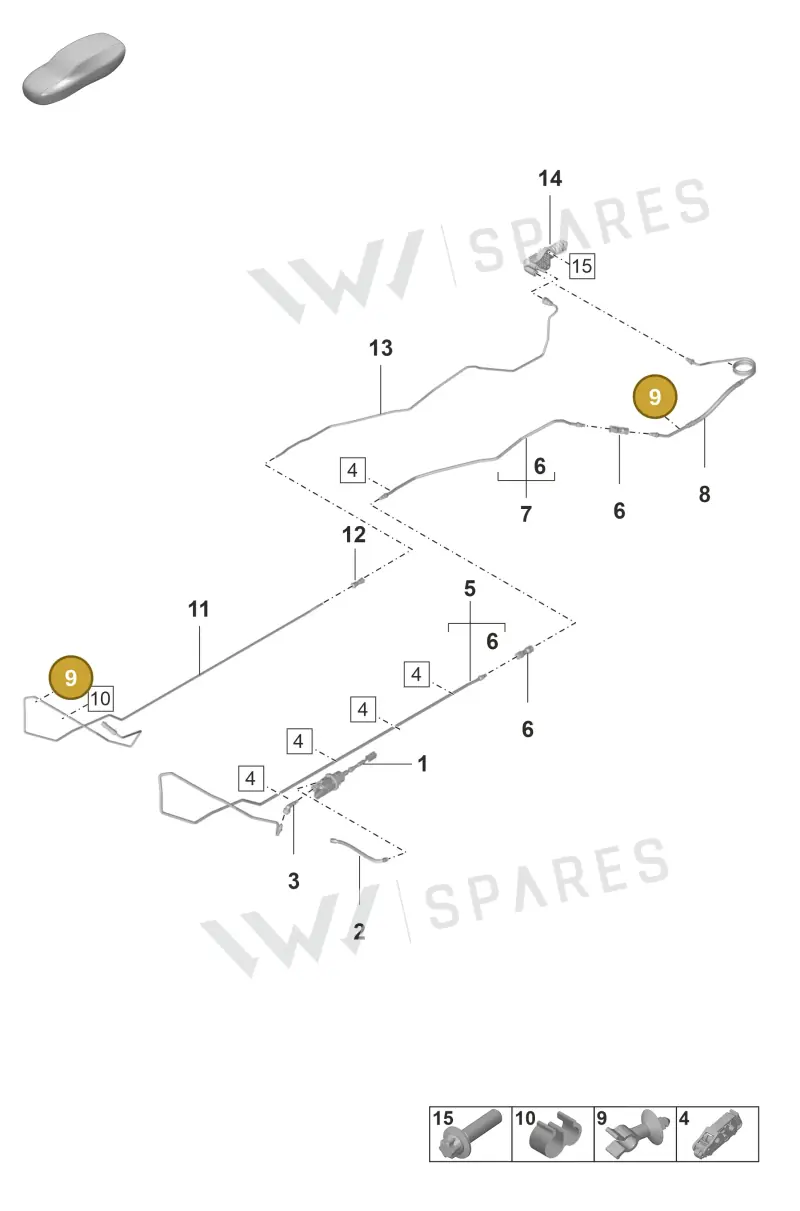 N10857801 — Porsche 911 (2021-2022) diagram p59703000, position 9