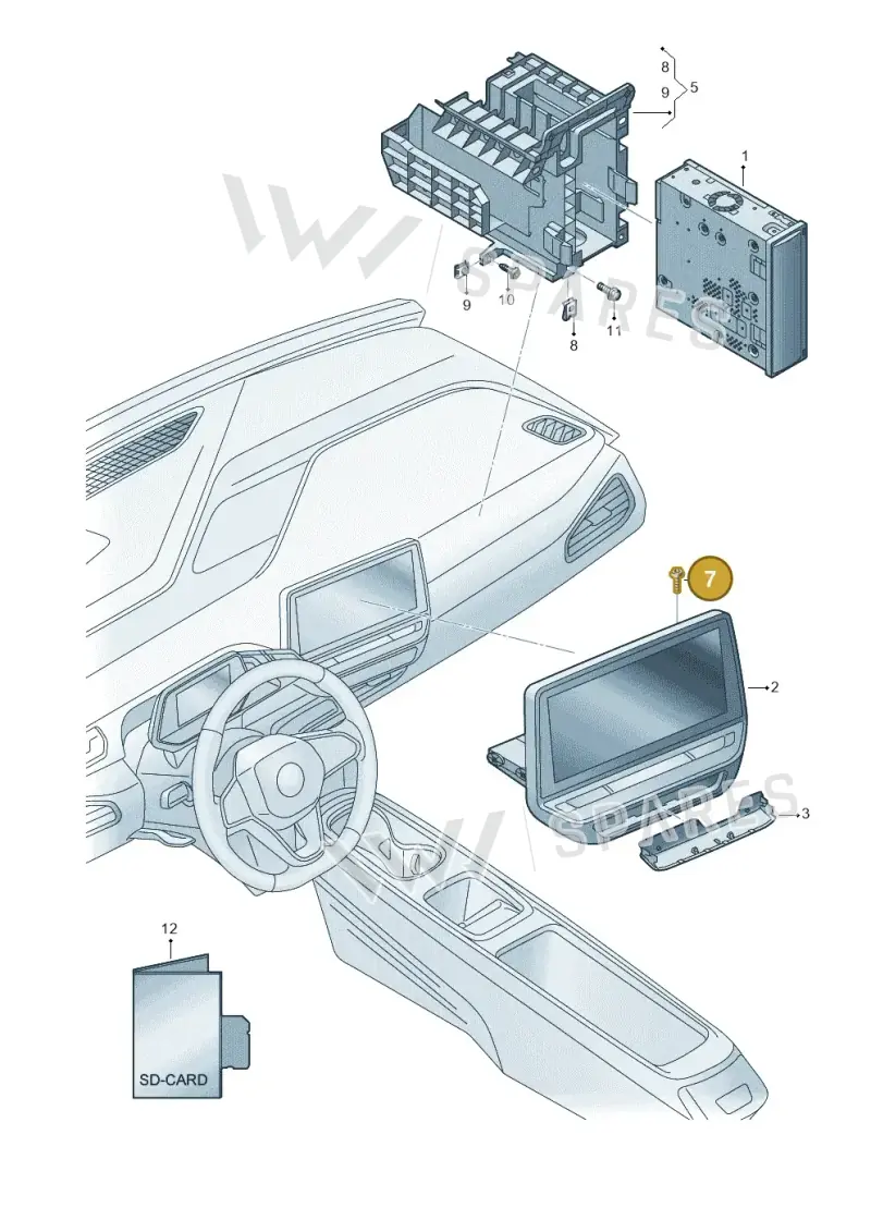 N10869901 — Volkswagen ID.4 Pro (2020-2023) diagram 10a035005, position 7