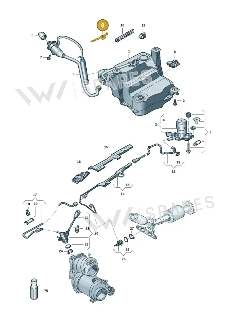 N10878501 — Volkswagen Passat estate (2023-) diagram 793253058, position 9