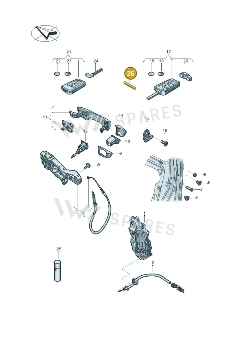 N10887201 — Volkswagen Jetta 1.4 (2017-2024) diagram 431837000, position 26