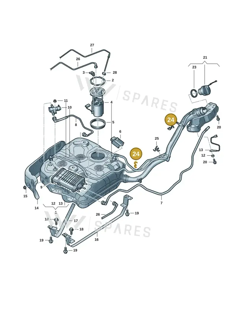 N10900201 — Volkswagen Multivan (2021-) diagram 7t0201050, position 24