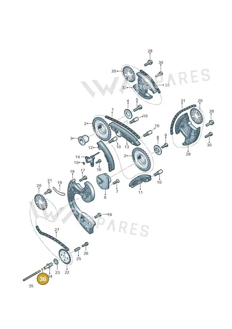 N90015401 — Volkswagen Touareg                08> (2007-) diagram 258109700, position 36