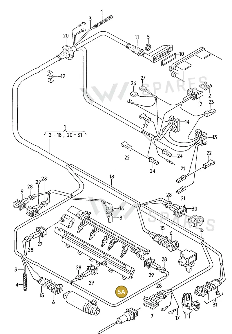 N90018302 — Volkswagen LT, LT 4x4 (28-55) (1989-1995) diagram 109129500, position 5A