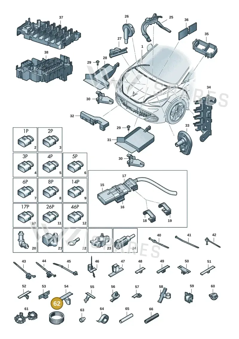 N90018302 — SEAT CUPRA Born (2021-) diagram 10s971080, position 62