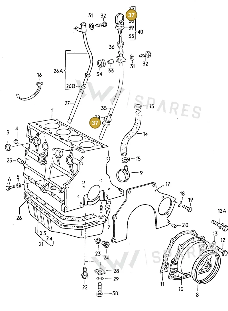 N90032203 — Volkswagen Scirocco (1983-1989) diagram 007002000, position 37