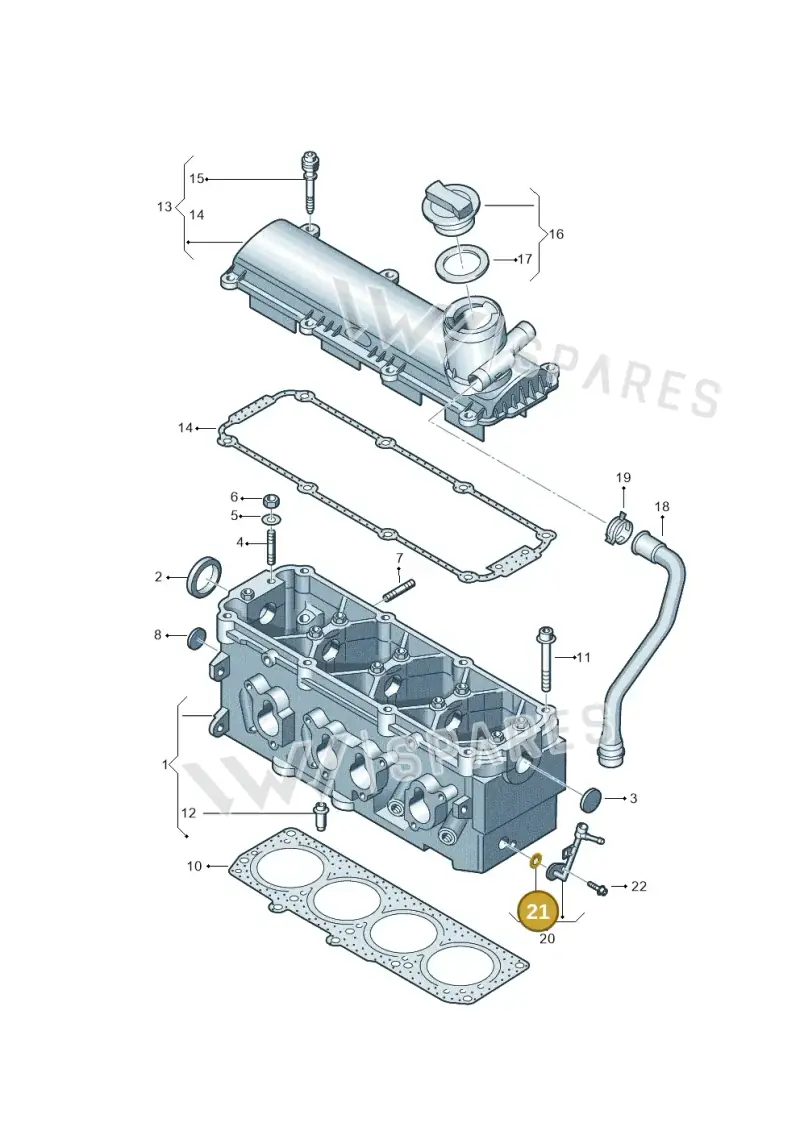 N90039603 — Volkswagen Golf Plus (2011-2014) diagram 409103300, position 21