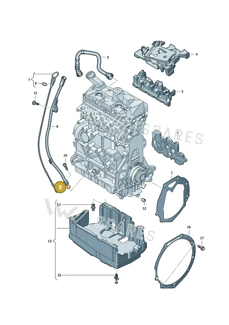 N90043201 — Volkswagen Transport. multivan (2019-2024) diagram 7ep103950, position 9