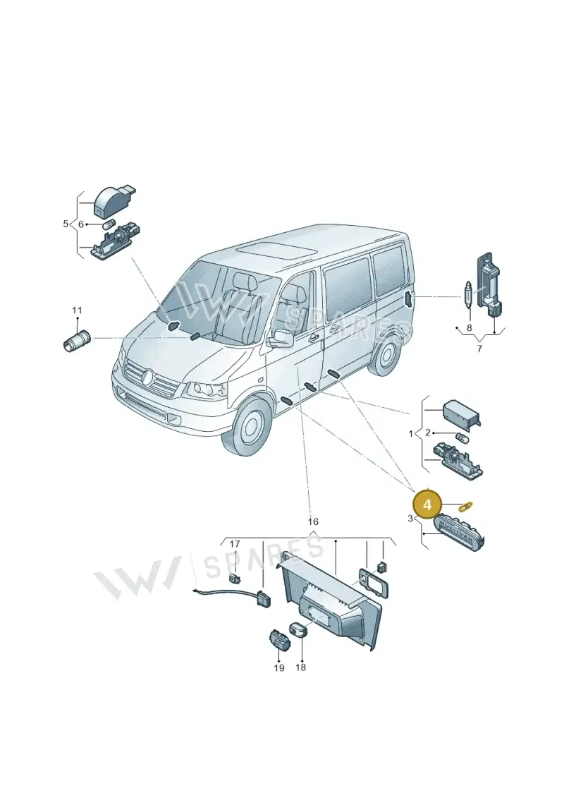 N90051002 — Volkswagen Transp. caravelle (2011-2015) diagram 731947040, position 4