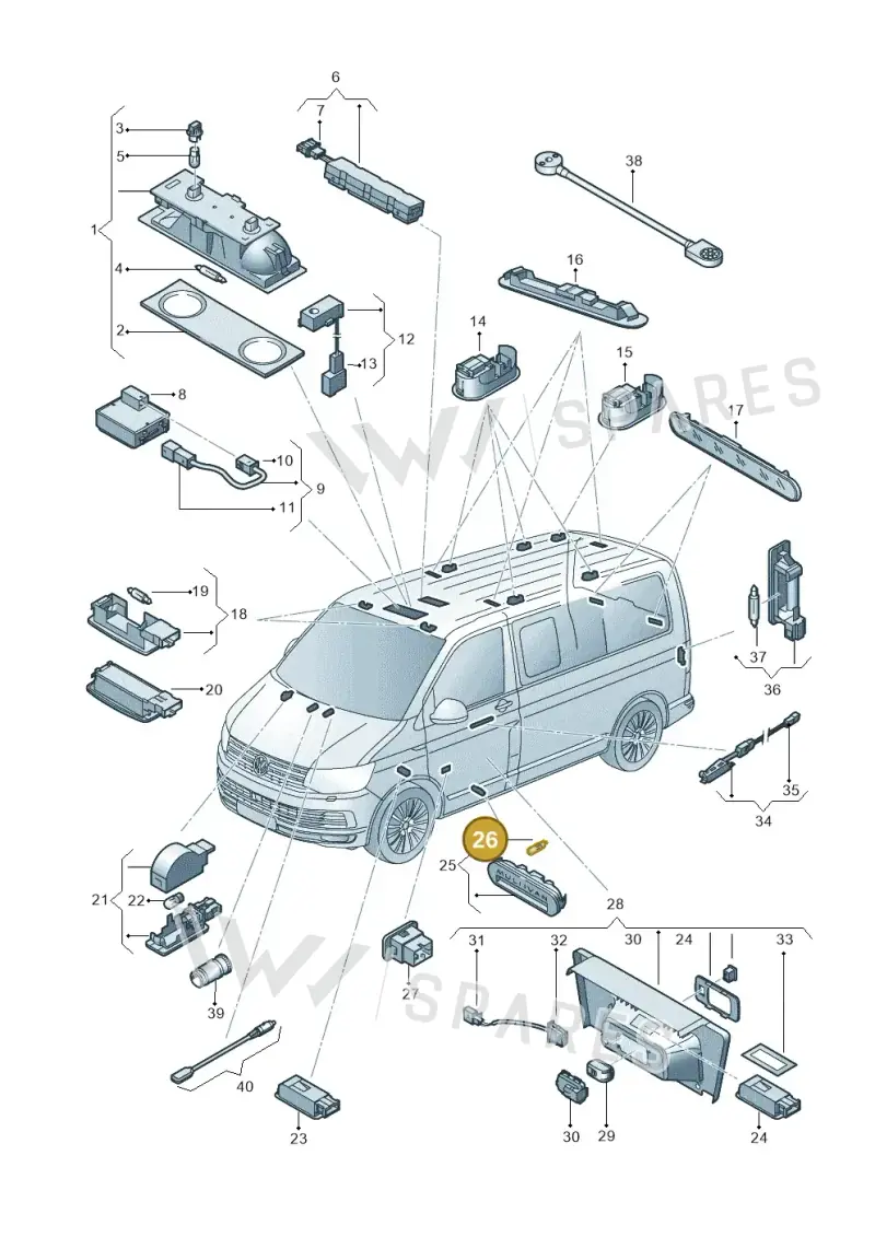 N90051002 — Volkswagen California (2015-2019) diagram 871947010, position 26