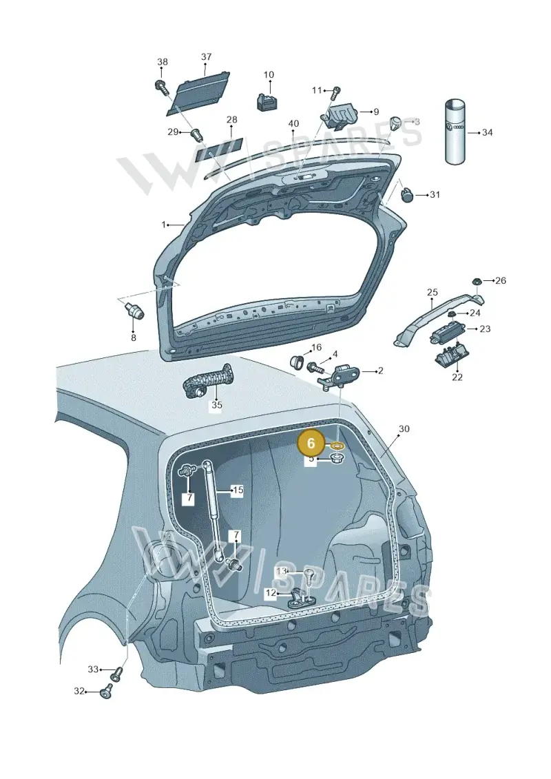N90057701 — Volkswagen Golf Plus (2011-2014) diagram 650827000, position 6