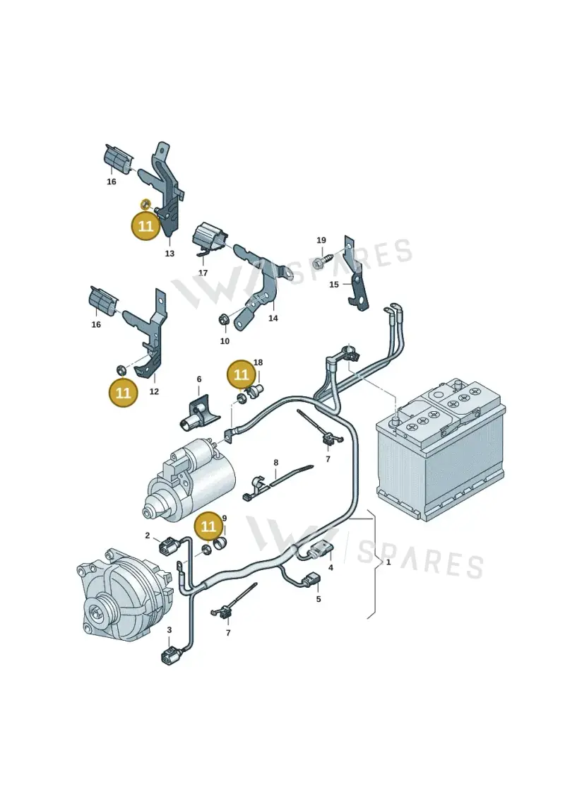 N90074404 — Volkswagen Taigo (2021-2024) diagram 2f0971100, position 11