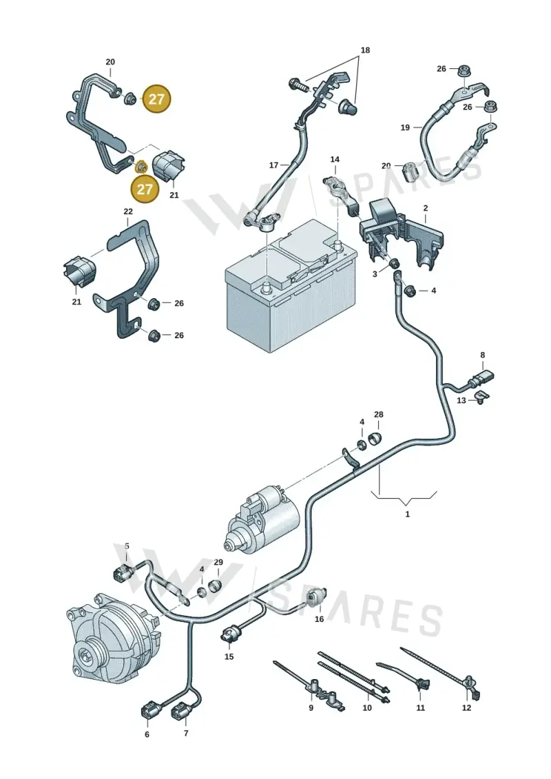 N90074404 — Volkswagen Caddy Maxi Kombi (2020-2024) diagram 2ka971002, position 27