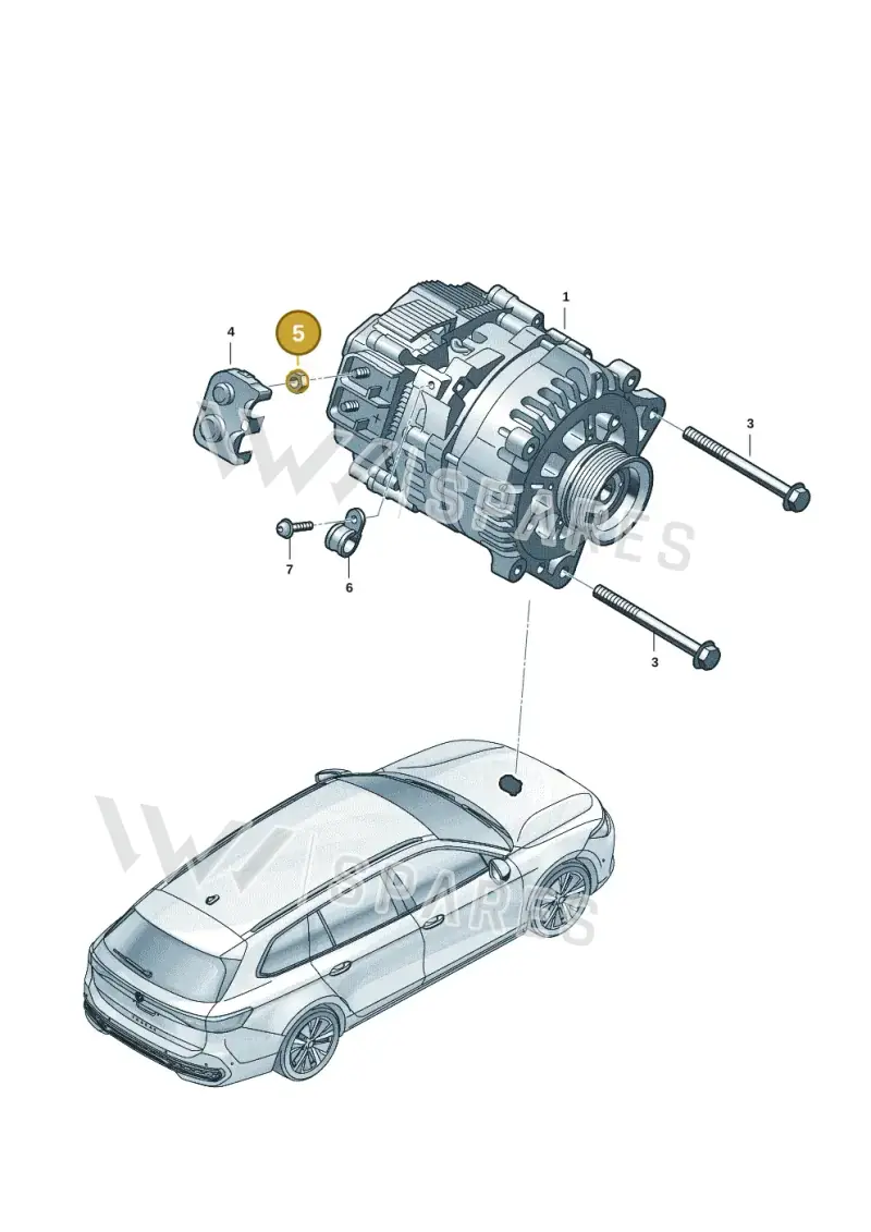 N90074404 — Volkswagen Passat estate (2023-) diagram 3j0903400, position 5