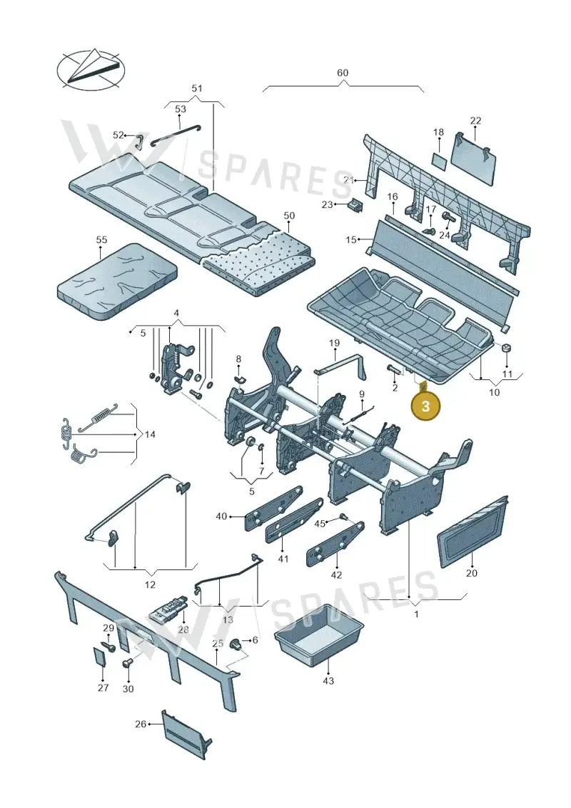 N90085202 — Volkswagen Transp. caravelle (2011-2015) diagram 410885300, position 3
