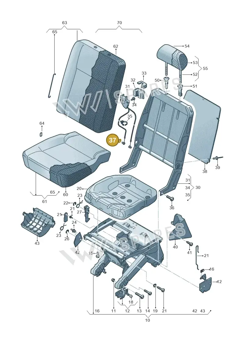 N90085202 — Volkswagen TRANSPORTER/4MOTION    06 (2005-2006) diagram 479883200, position 37
