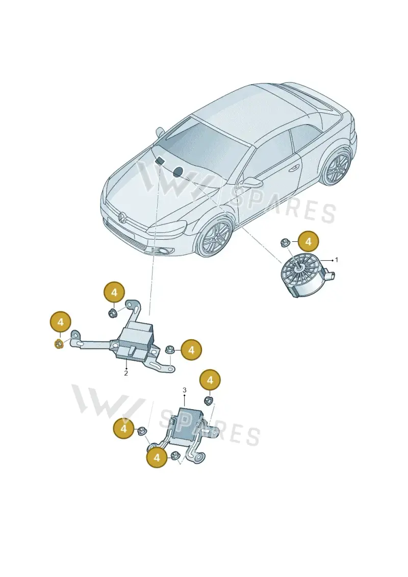 N90106304 — Volkswagen Golf Cabriolet (2011-2016) diagram 718000010, position 4