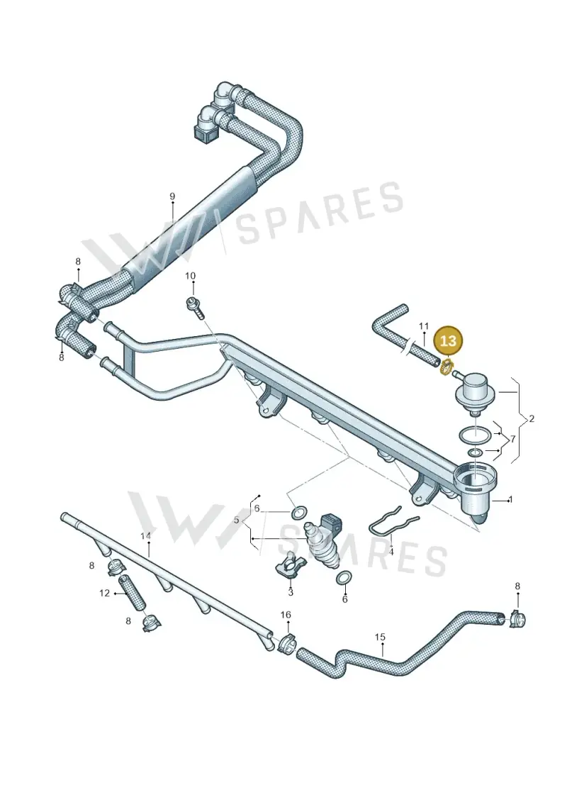 N90107203 — Volkswagen Jetta (2014-2017) diagram 194133500, position 13