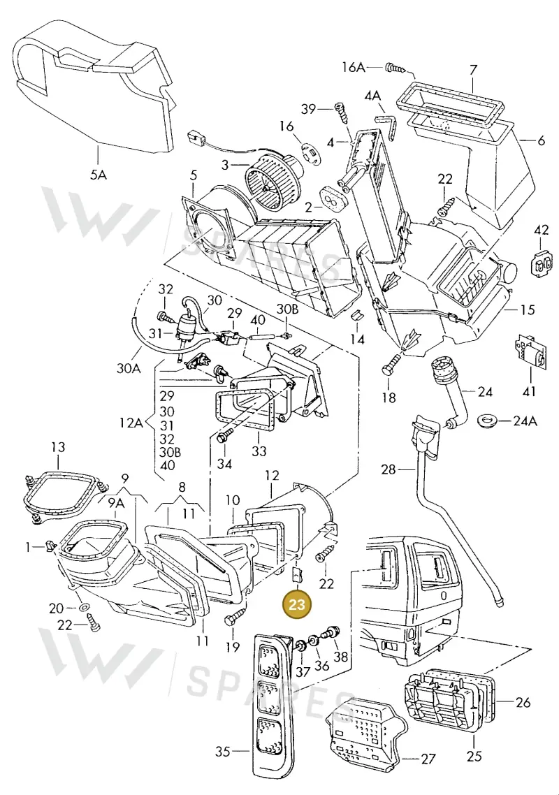 N90168602 — Volkswagen TRANSPORTER SYNCRO (1995-1995) diagram 117819200, position 23