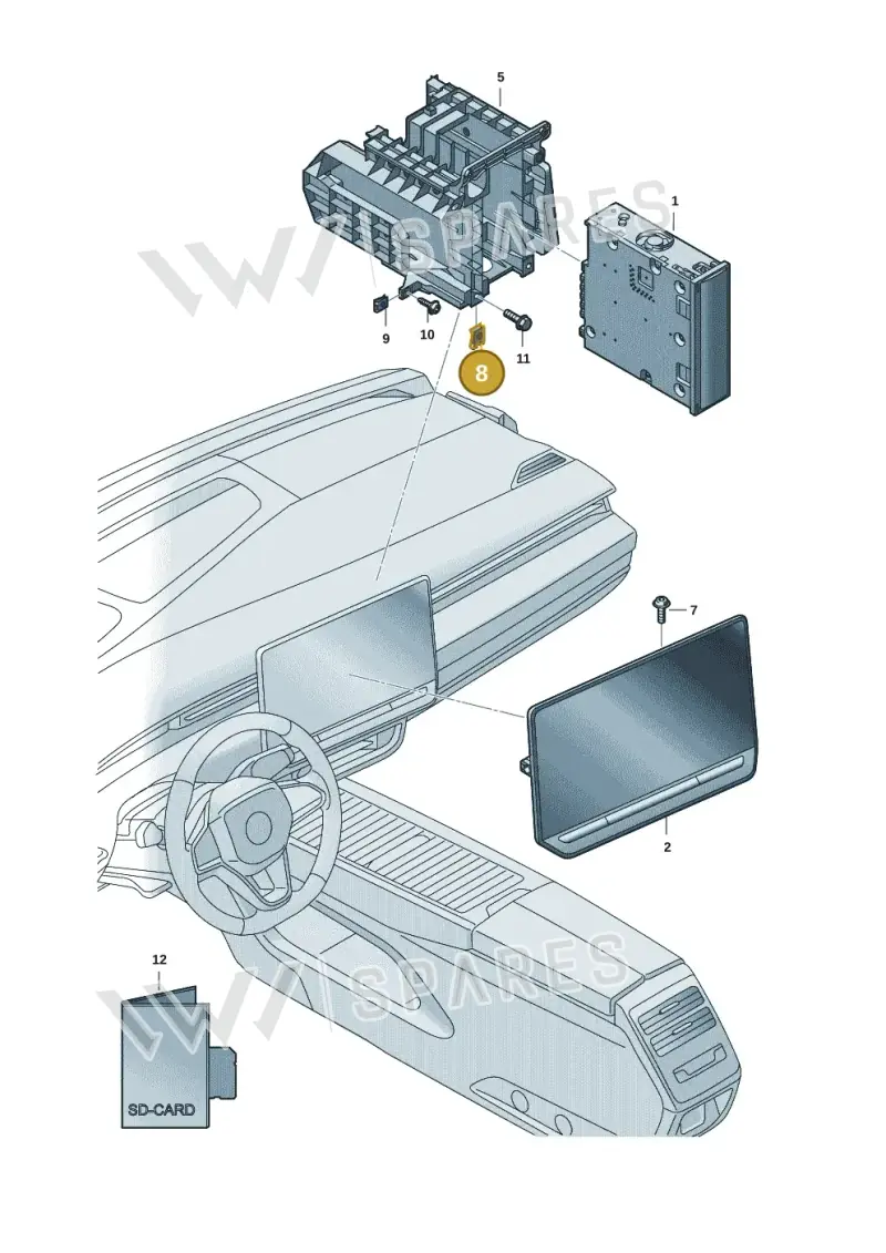 N90168604 — Volkswagen ID.7 Limousine Pro (2023-) diagram 14b035100, position 8
