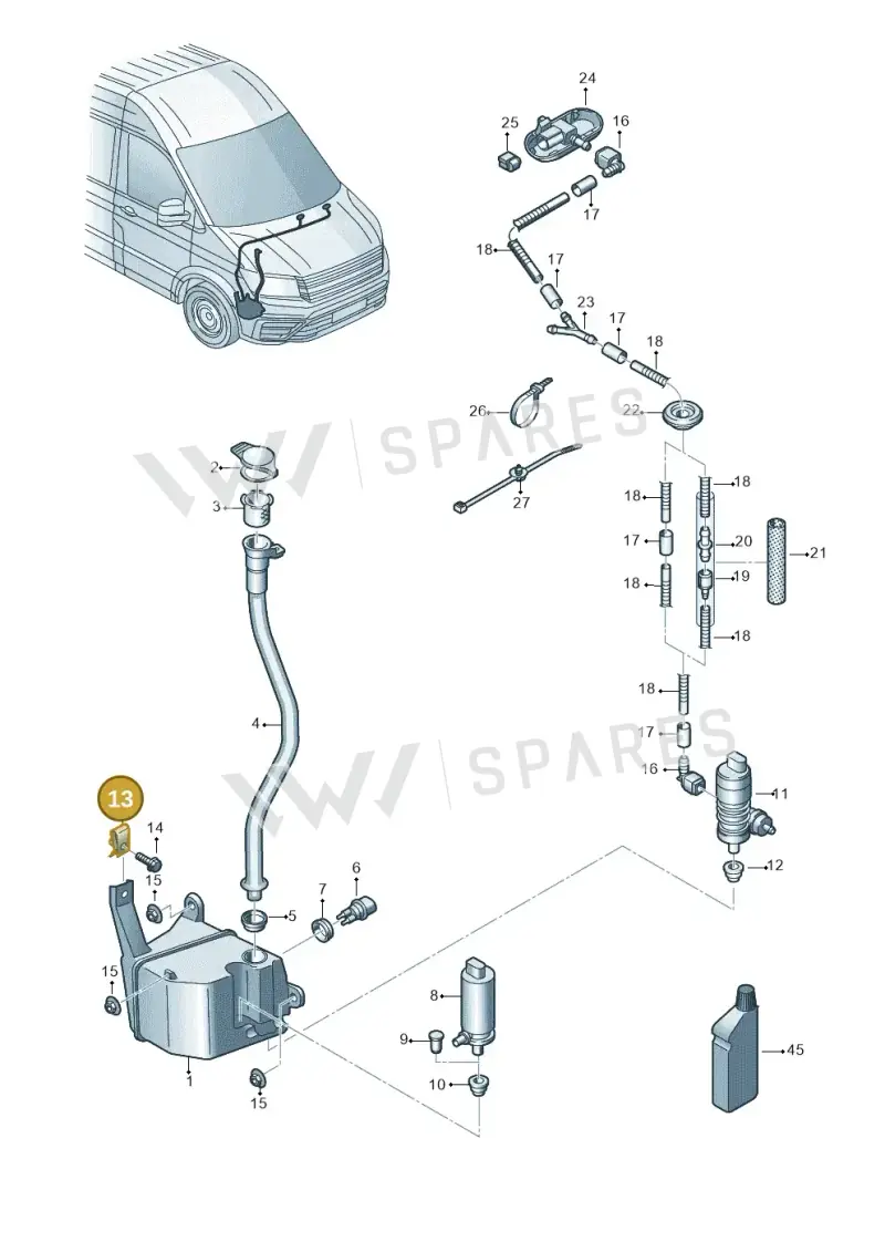 N90168607 — Volkswagen E-Crafter 35 (2018-2024) diagram 806955100, position 13