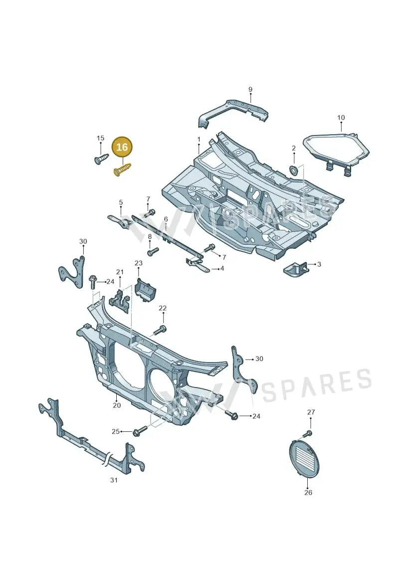 N90175701 — Audi RS6 qu. (2003-2004) diagram 290805000, position 16