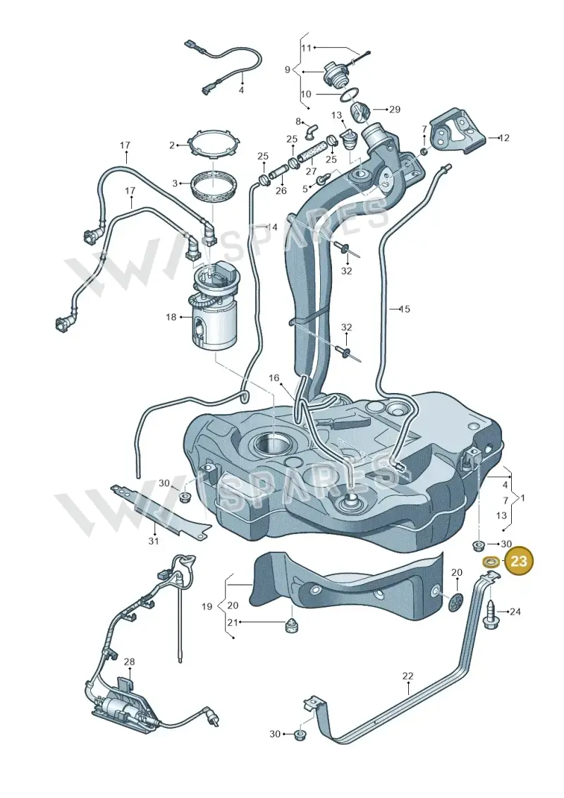 N90179103 — Skoda Yeti (2013-2017) diagram 412201000, position 23