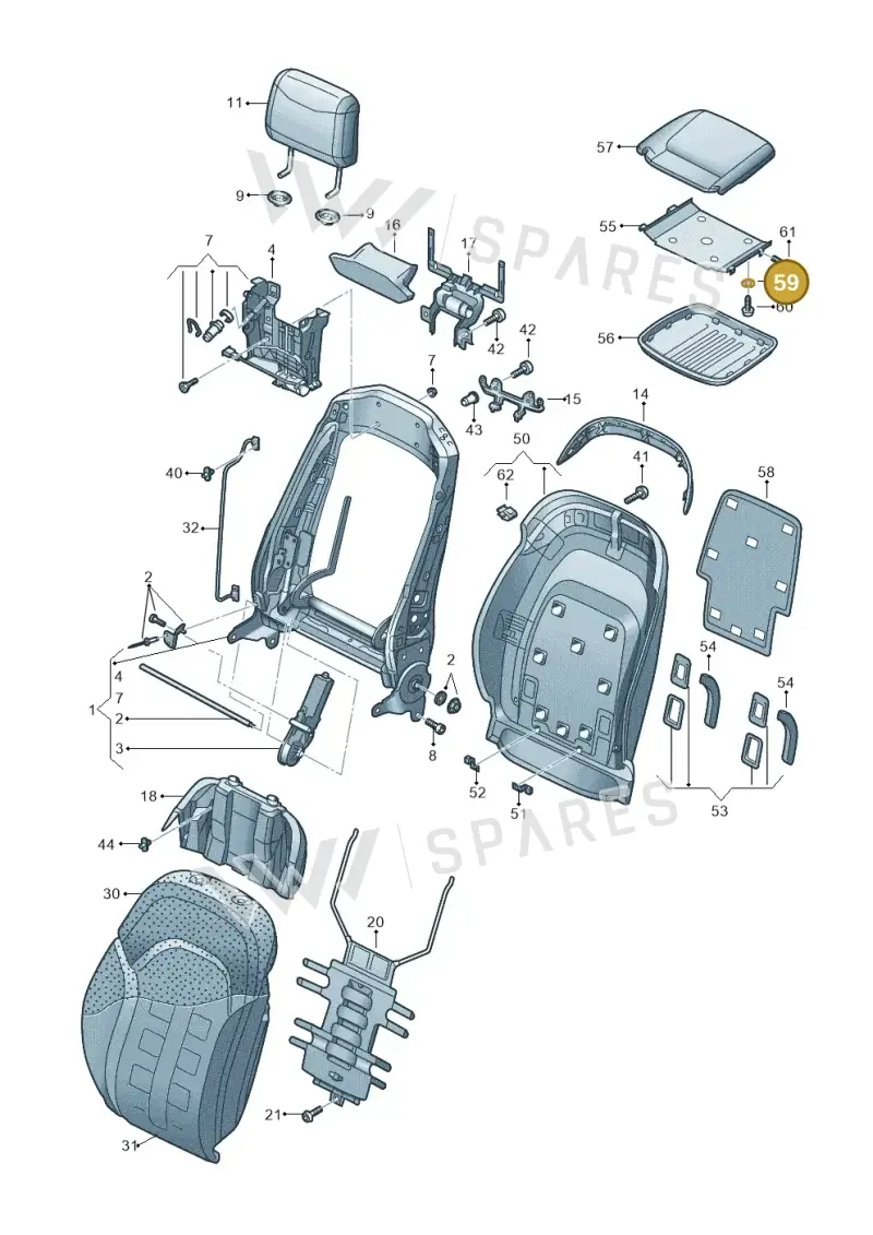 N90205604 — Audi A8L qu. 3.0 TDI (2009-2014) diagram 696881540, position 59