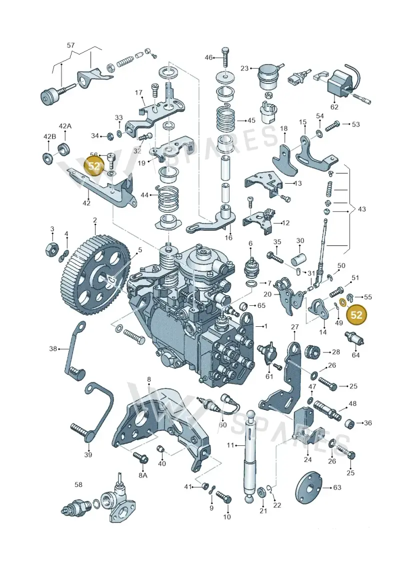 N90207603 — Volkswagen CADDY-KOMBI/KASTEN (1995-2003) diagram 121130100, position 52