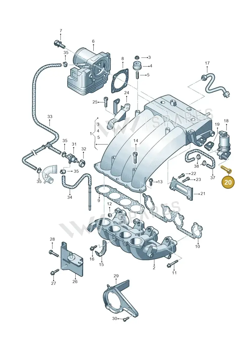 N90212703 — Volkswagen Sharan (2008-2010) diagram 244133100, position 20