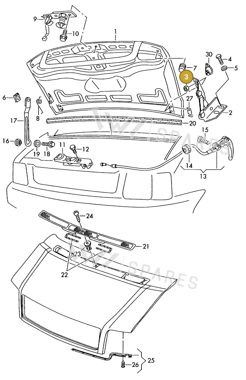N90229102 — Volkswagen LT, LT 4X4 (2003-2006) diagram 176823100, position 3