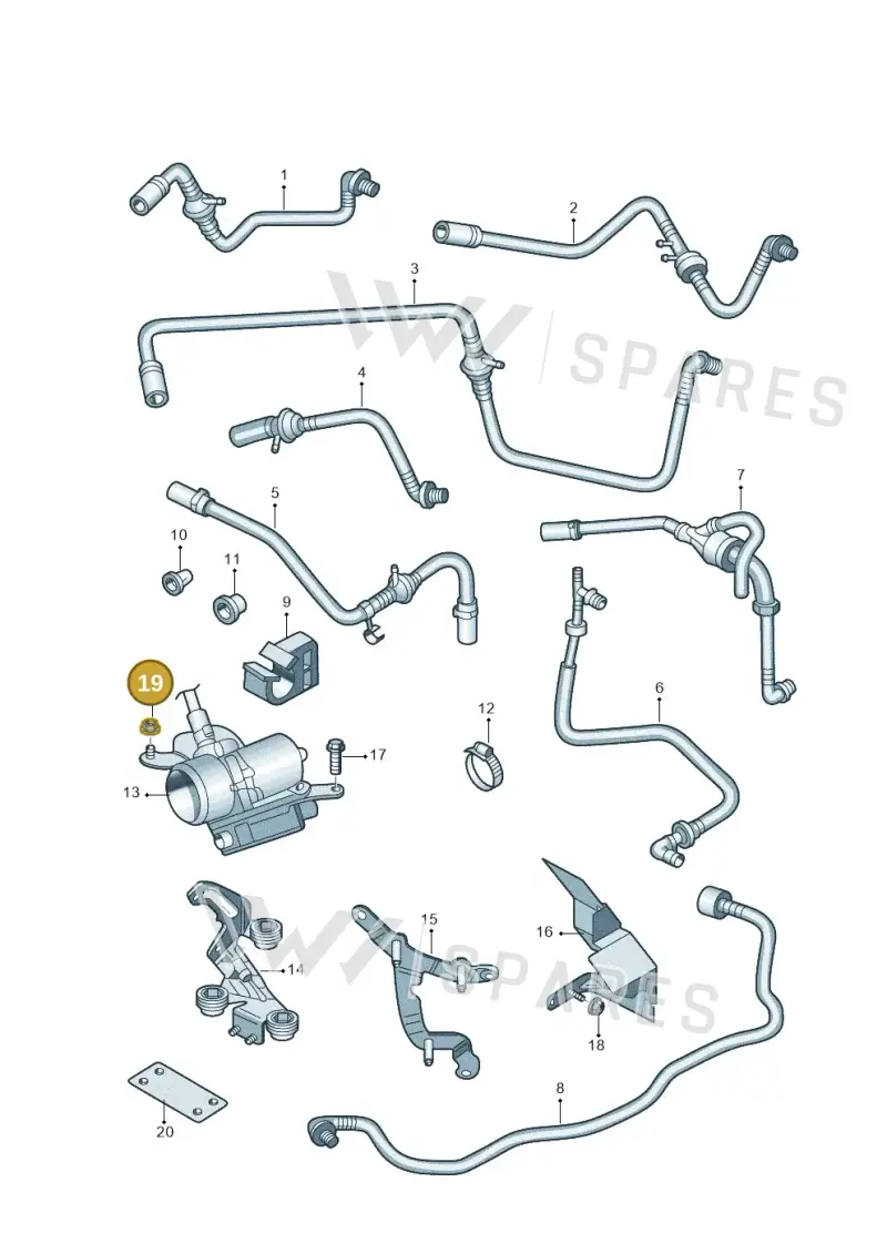 N90229102 — Volkswagen New Beetle Cabrio. (2003-2005) diagram 194611700, position 19