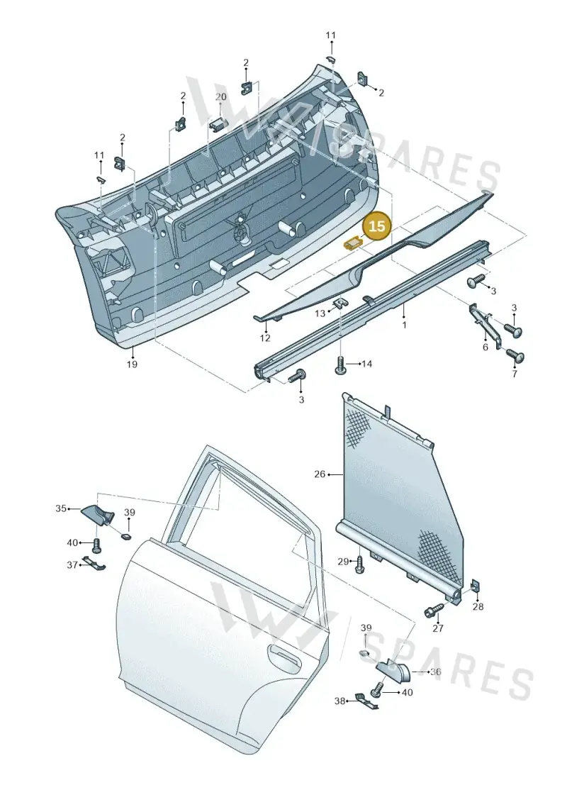 N90232103 — Audi Q7 qu. 3.0 TDI (2009-2015) diagram 448861050, position 15
