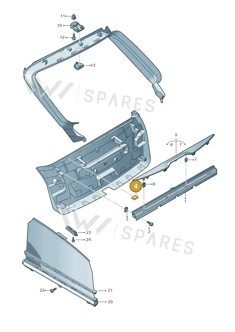 N90232103 — Audi A6 (2014-2018) diagram 717861050, position 4