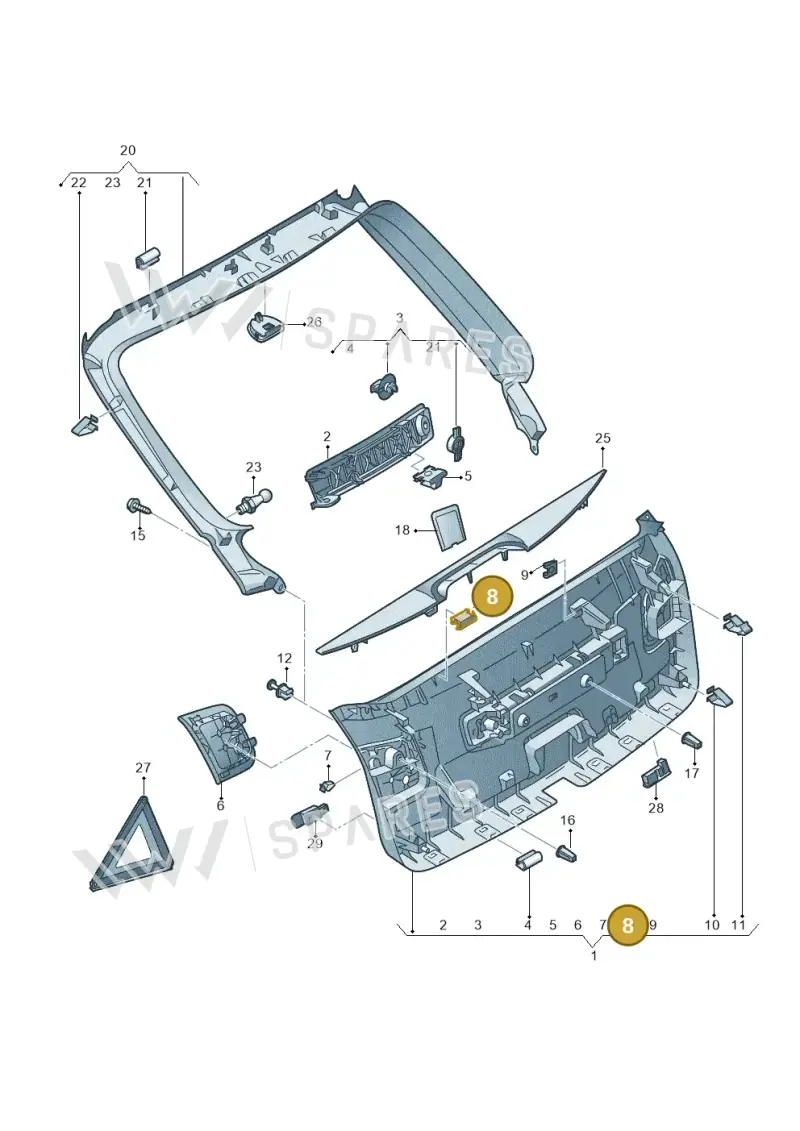 N90232103 — Audi A6 (2014-2018) diagram 717867900, position 8