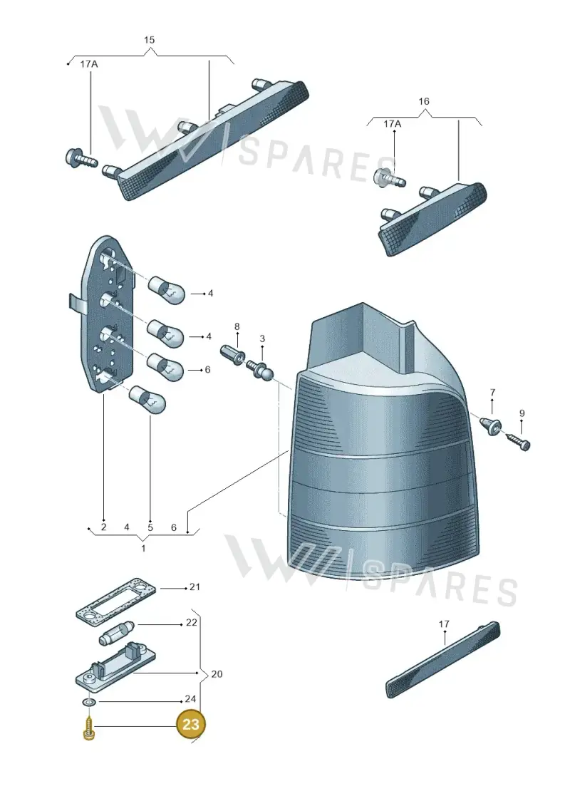 N90235701 — Volkswagen CAMPMOBIL (T5)         07 (2006-2007) diagram 410945000, position 23