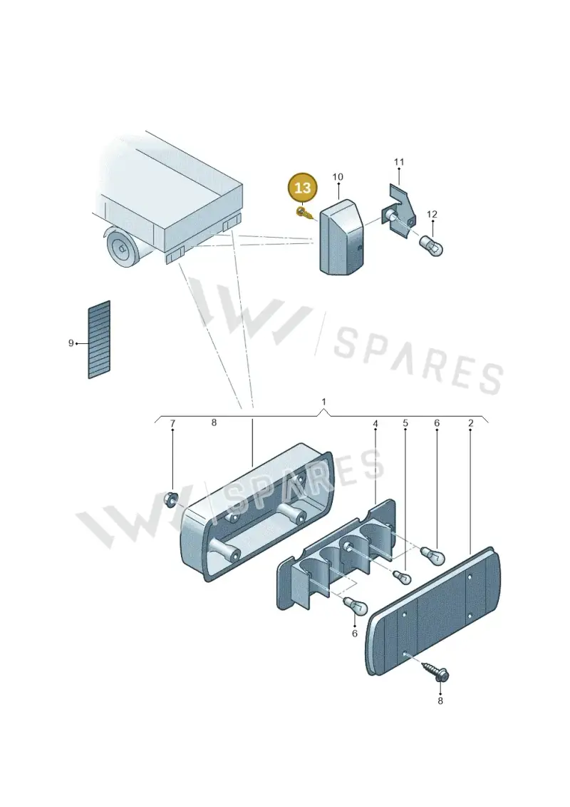 N90235701 — Volkswagen TRANSPORTER OFFEN (7J) 07 (2006-2007) diagram 411945000, position 13