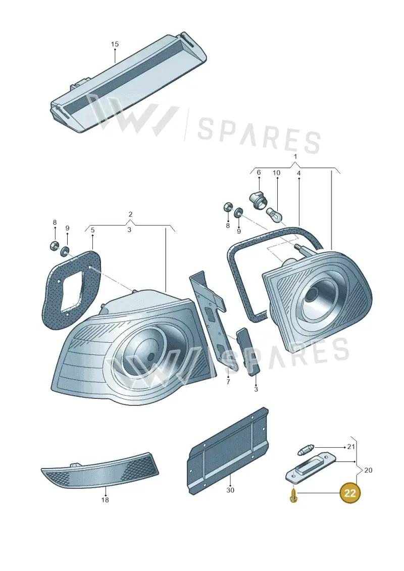 N90235701 — Volkswagen Passat/4Motion (2005-2007) diagram 460945000, position 22